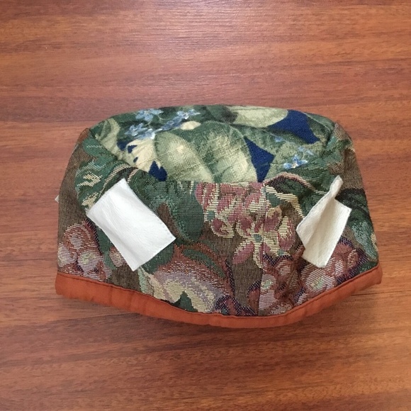 Leather Embroidered Upcycled Fabric Patchwork Hats/Bonnets - Picture 6 of 8